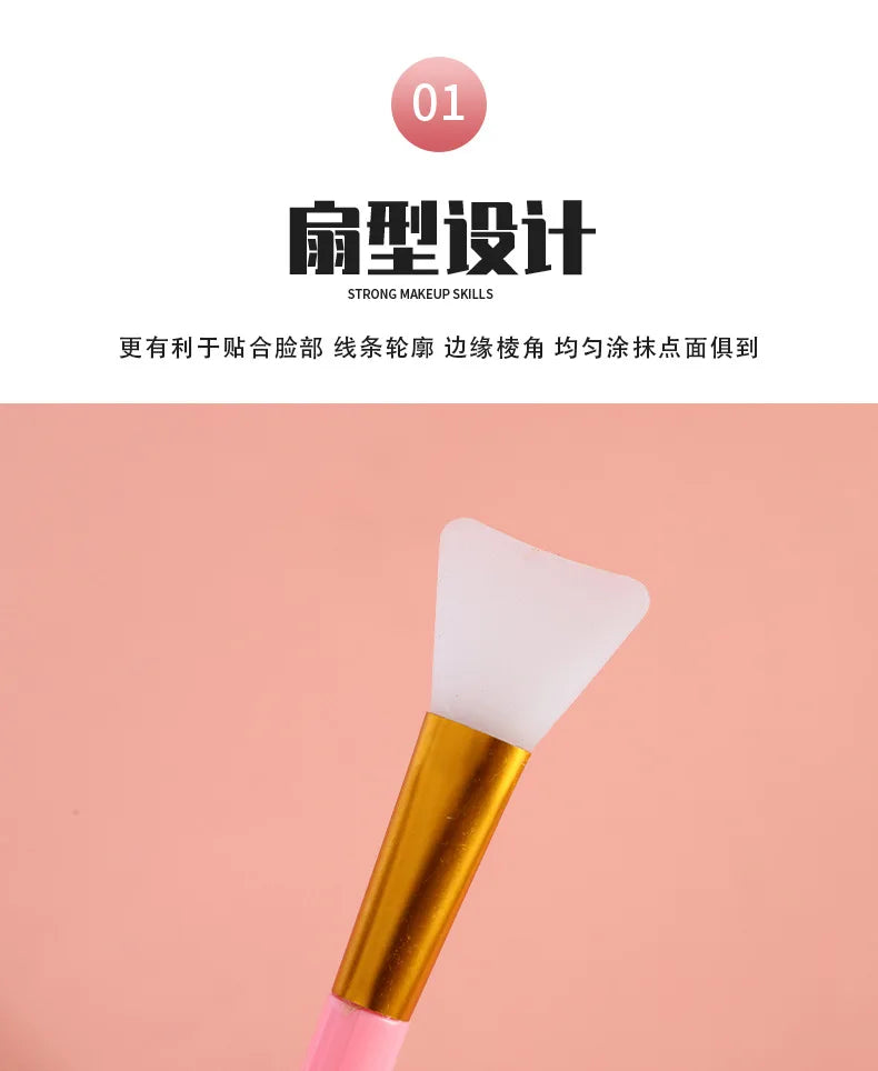 1PCS Color Silicone Mask Brush Flexible Facial Mud Applicator Body Lotion Cream Blending Cosmetics DIY Makeup Beauty Tools