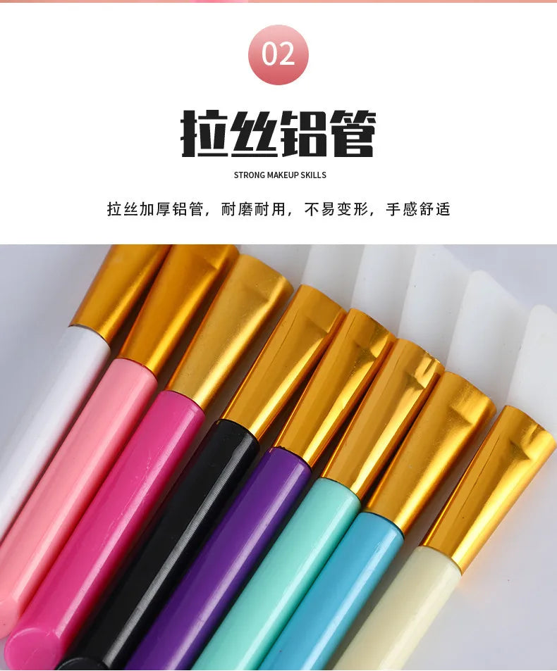 1PCS Color Silicone Mask Brush Flexible Facial Mud Applicator Body Lotion Cream Blending Cosmetics DIY Makeup Beauty Tools