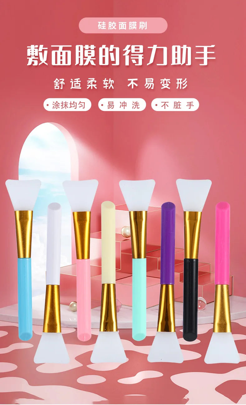 1PCS Color Silicone Mask Brush Flexible Facial Mud Applicator Body Lotion Cream Blending Cosmetics DIY Makeup Beauty Tools