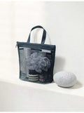 1pc Large Capacity Mesh Drawstring Cosmetic Bag Organizer Toiletry Body Shower Accessories Storage Bags Travel Handbags Swim Bag