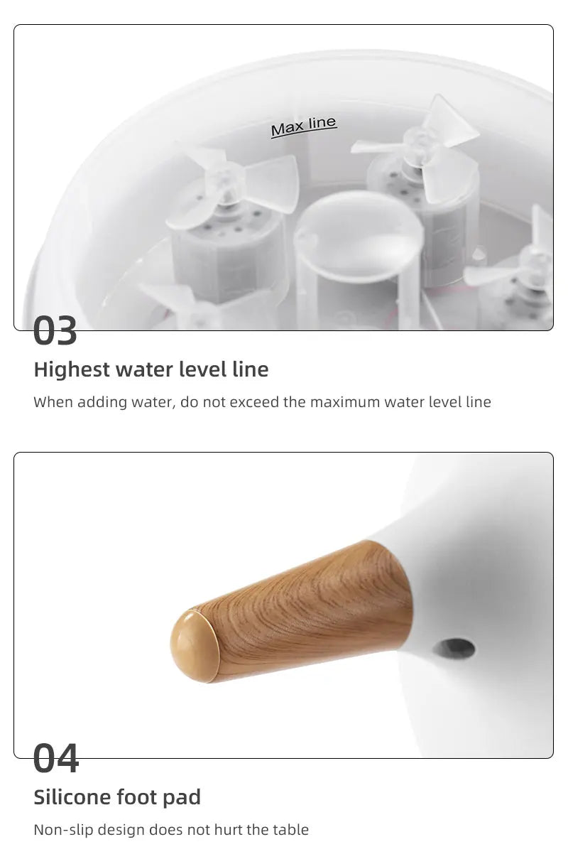 Flame Air Humidifier Dynamic Jellyfish Aroma Diffuser with Colorful Gradient Ambient Lights Remote Control Aromatherapy Diffuser