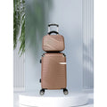 kit de Mala De Viagem 12KG 10 KG  8KG 4 Roda Gira 360 Grau Fibra + Frasqueira